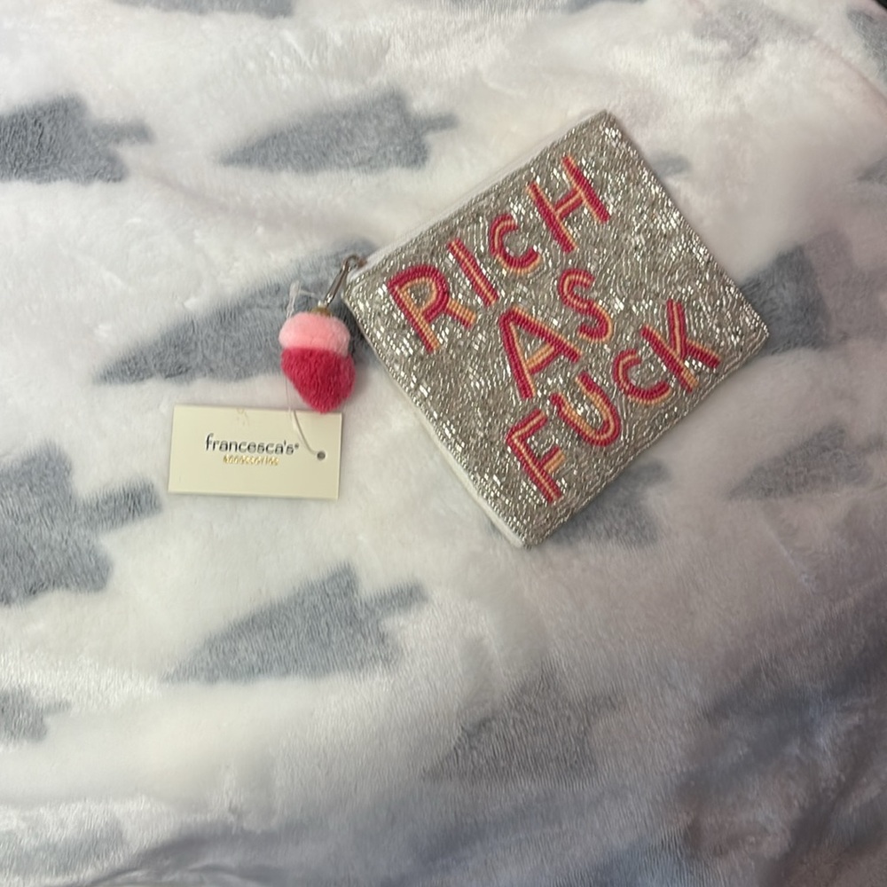 NWT Rich As F beaded coin wristlet - Picture 3 of 6